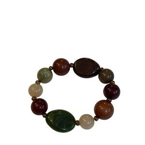 Acrylic Beaded Stretch Bracelet Boho Festival Retro